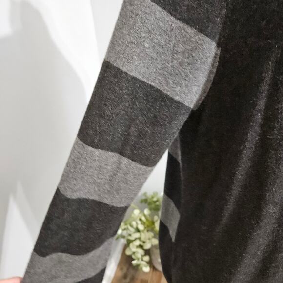 Eileen Fisher Cardigan Striped Sweater Button Front Normcore Momcore Minimal L - Picture 7 of 14